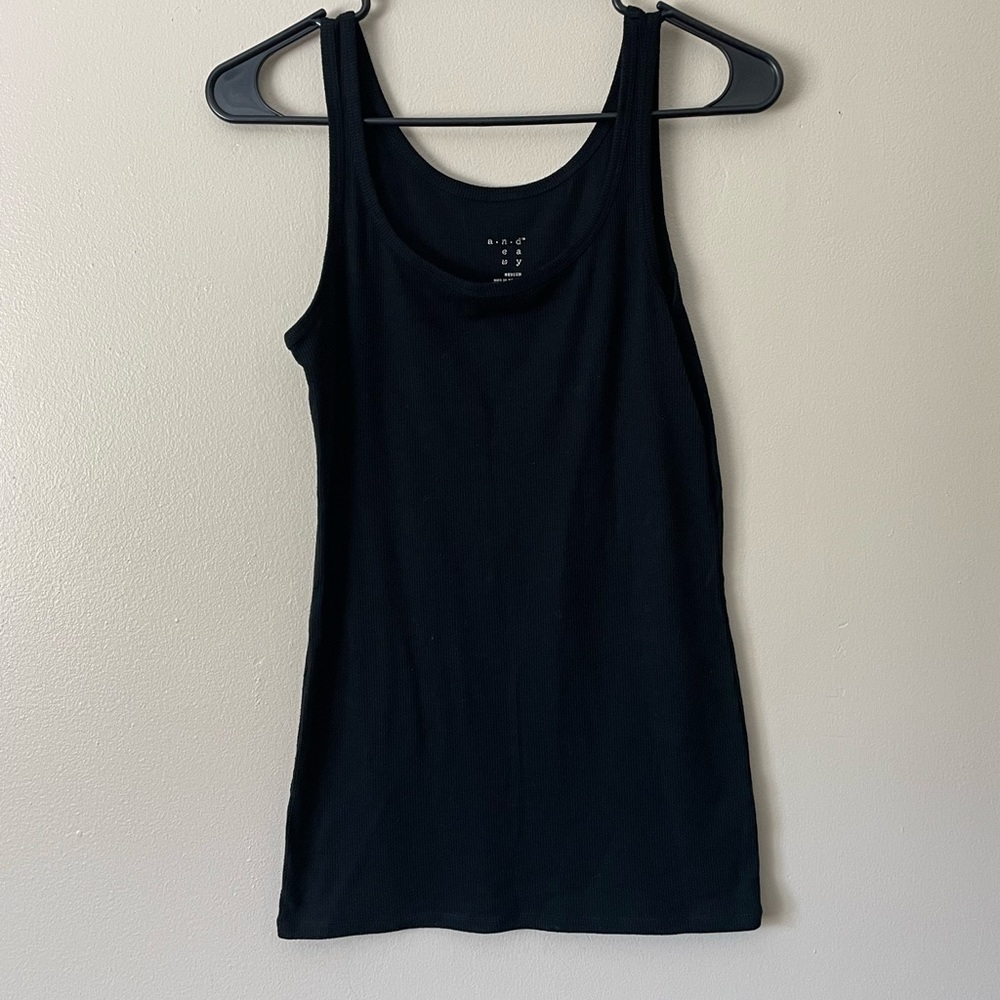 Black Ribbed Tank